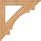 Ekena Millwork Merced Traditional Smooth Bracket w/ Offset Brace, Western Red Cedar, 5 1/2"W x 30"D x 30"H BKT0604X30X30MRC01SWR - alternate 4